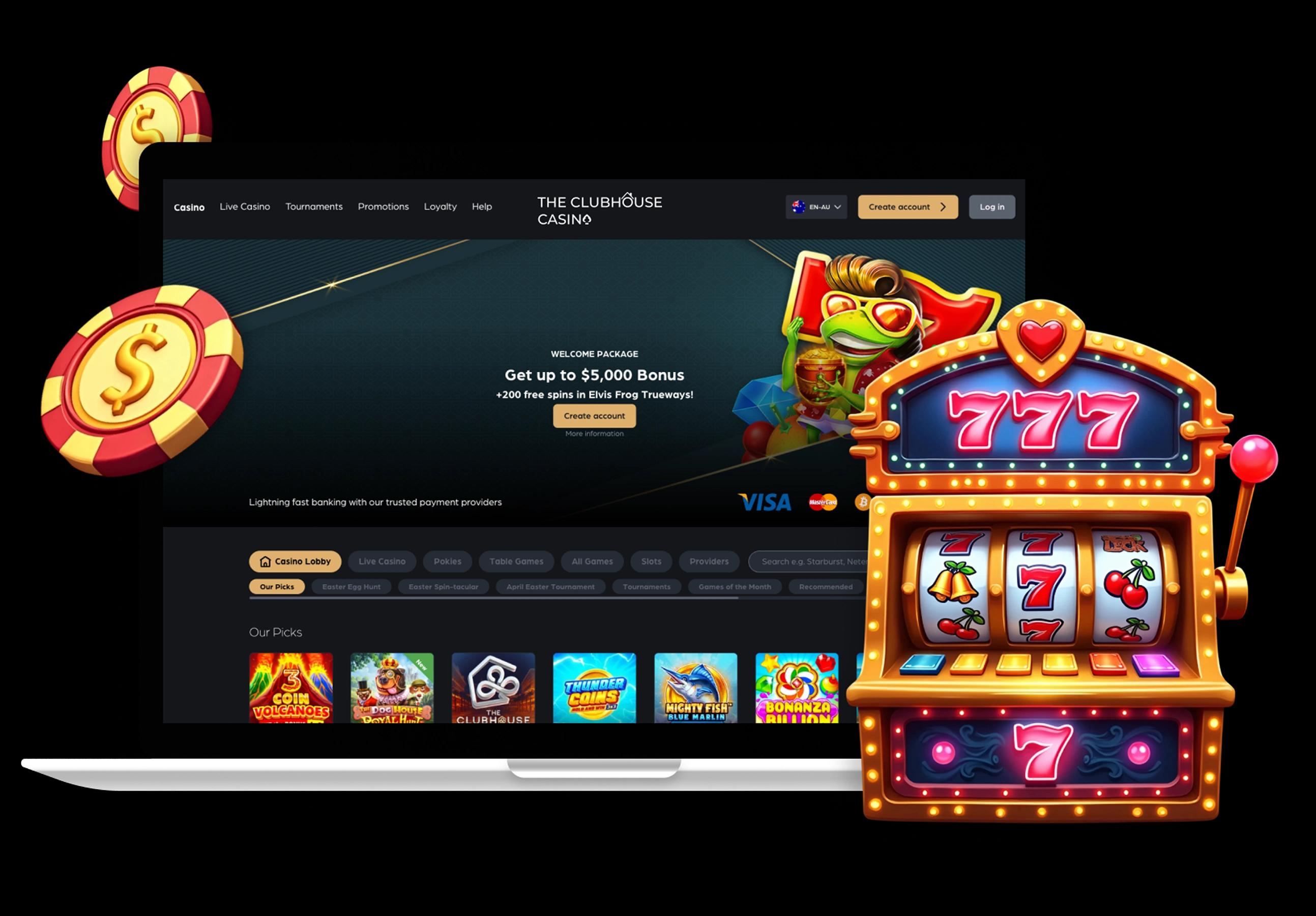Clubhouse Casino Australia Desktop